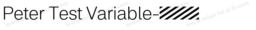 Peter Test Variable字体转换